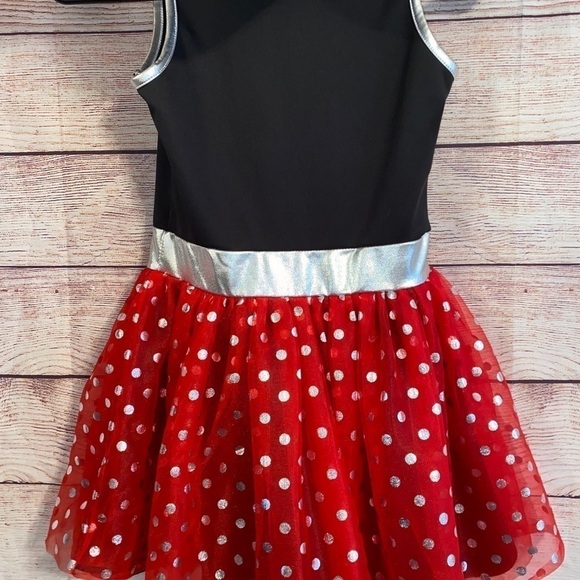 Minnie Mouse Disney Jumbo Bow Tulle Hooded Dress Girls 6/6X - Picture 4 of 7